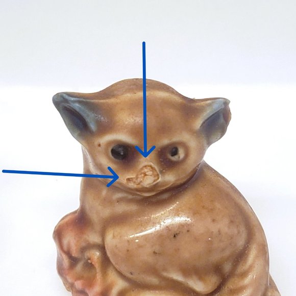 Vintage Wade Whimsies Red Rose Tea Figurines Lemur Hippo Puppy Dog Lot x4 - Picture 11 of 16